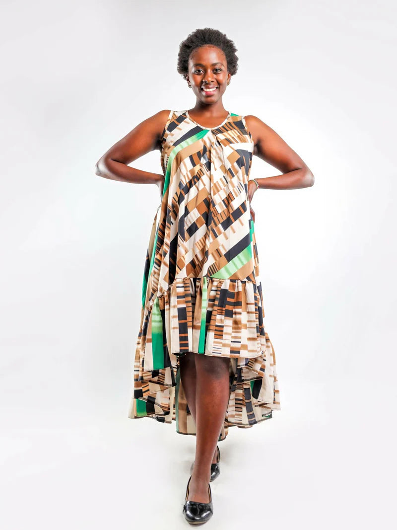 Craft High-Low Dress - Multicolored