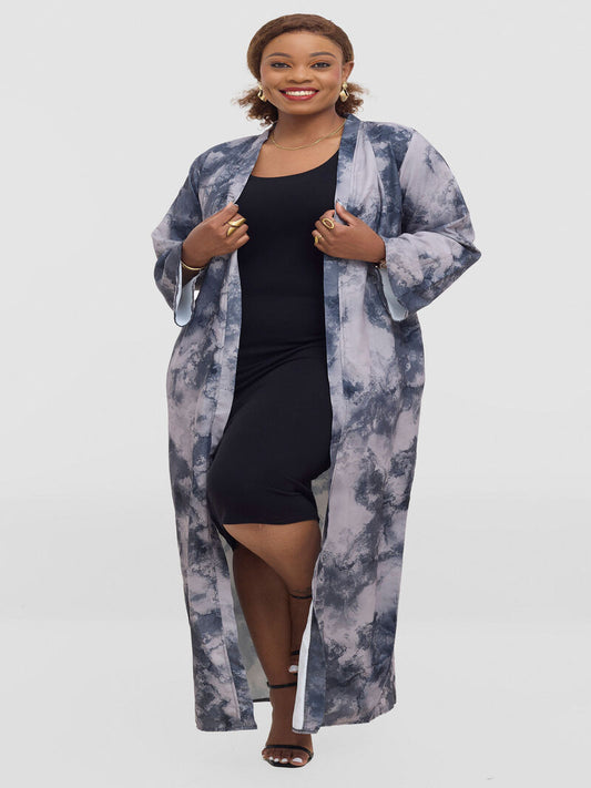 Liliadly Grey Nimbu Kimono